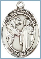 St Columbanus Medal - Sterling Silver - Medium