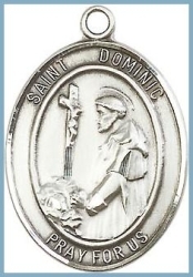 St Dominic Medal - Sterling Silver - Medium