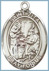 St Zita Medal - Sterling Silver - Medium