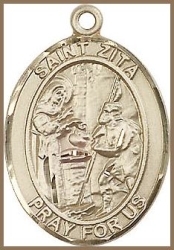 St Zita Medal - 14K Gold Filled - Medium