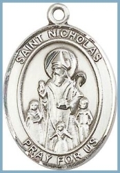 St Nicholas Medal - Sterling Silver - Medium