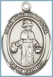 St Nino de Atocha Medal - Sterling Silver - Medium