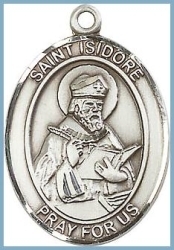 St Isidore Medal - Sterling Silver - Medium