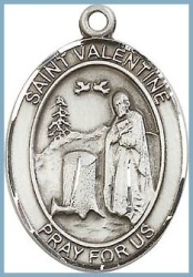 St Valentine Medal - Sterling Silver - Medium