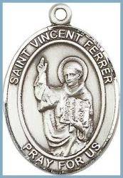 St Vincent Ferrer Medal - Sterling Silver - Medium