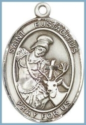 St Eustachius Medal - Sterling Silver - Medium