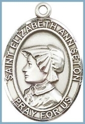 St Elizabeth Ann Seton Medal - Sterling Silver - Medium