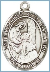 St Elizabeth of the Visitation Medal - Sterling Silver - Medium