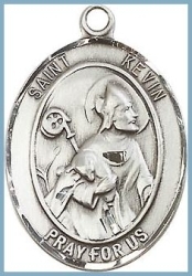 St Kevin Medal - Sterling Silver - Medium