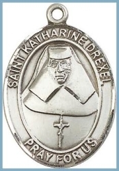 St Katharine Drexel Medal - Sterling Silver - Medium