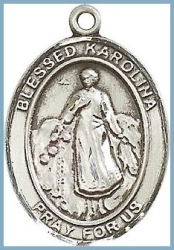 Blessed Karolina Medal - Sterling Silver - Medium