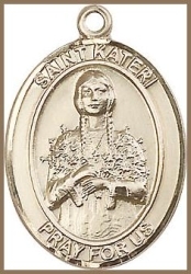 St Kateri Medal - 14K Gold Filled - Medium