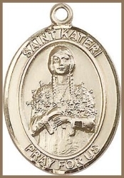 St Kateri Medal - 14K Gold Filled - Medium