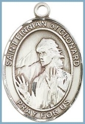 St Finnian of Clonard Medal - Sterling Silver - Medium
