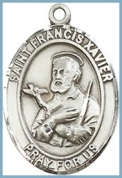 St Francis Xavier Medal - Sterling Silver - Medium