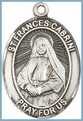 St Frances Cabrini Medal - Sterling Silver - Medium