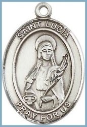 St Lucia Medal - Sterling Silver - Medium