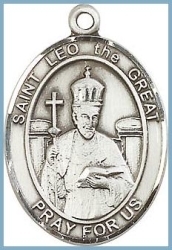 St Leo the Great Medal - Sterling Silver - Medium