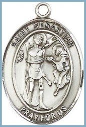St Sebastian Medal - Sterling Silver - Medium