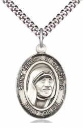 St Teresa of Calcutta Medal - Sterling Silver - Medium