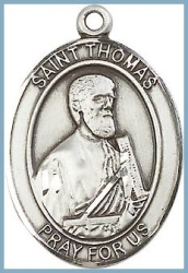 St Thomas the Apostle Medal - Sterling Silver - Medium
