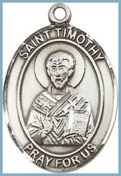 St Timothy Medal - Sterling Silver - Medium