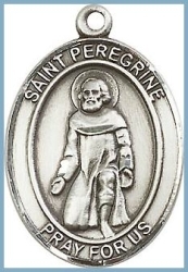 St Peregrine Medal - Sterling Silver - Medium