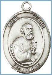 St Peter Medal - Sterling Silver - Medium