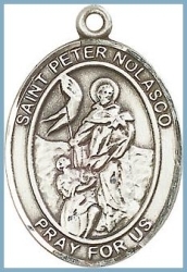 St Peter Nolasco Medal - Sterling Silver - Medium