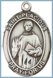 St Placidus Medal - Sterling Silver - Medium