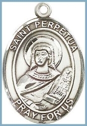 St Perpetua Medal - Sterling Silver - Medium