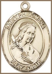 St Philomena Medal - 14K Gold Filled - Medium