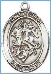 St George Medal - Sterling Silver - Medium