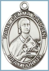 St Gemma Medal - Sterling Silver - Medium