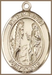 St Genevieve Medal - 14K Gold Filled - Medium