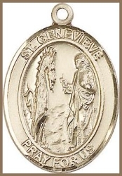 St Genevieve Medal - 14K Gold Filled - Medium