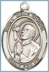 St Rene Goupil Medal - Sterling Silver - Medium