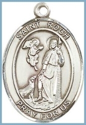 St Roch Medal - Sterling Silver - Medium