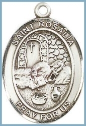 St Rosalia Medal - Sterling Silver - Medium