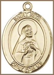 St Rita Medal - 14K Gold Filled - Medium