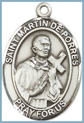 St Martin de Porres Medal - Sterling Silver - Medium