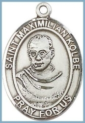 St Maximilian Kolbe Medal - Sterling Silver - Medium