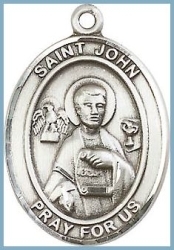 St John the Apostle Medal - Sterling Silver - Medium