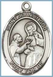 St John of God Medal - Sterling Silver - Medium