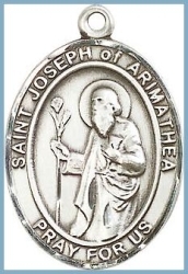 St Joseph of Arimathea Medal - Sterling Silver - Medium