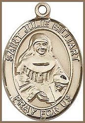 St Julie Billiart Medal - 14K Gold Filled - Medium