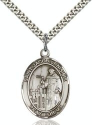 St Jacob of Nisbis Medal - Sterling Silver - Medium