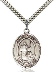 St Maron Medal - Sterling Silver - Medium