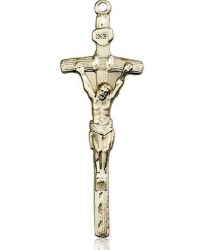 Papal Crucifix Pendant - 14K Gold Filled