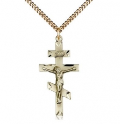 St Andrew Crucifix Pendant - 14K Gold Filled